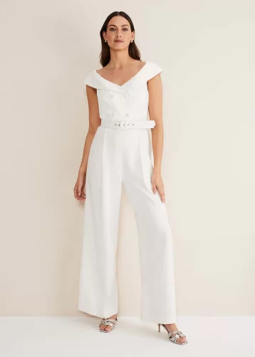 Phase Eight Liberty Tux Jumpsuit Ivory