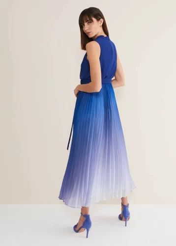 Phase Eight Piper Ombre Maxi Dress, Blue White