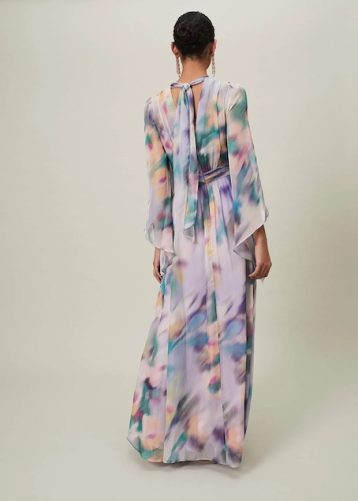 Phase Eight Selene Printed Maxi Dress Lilac Multi