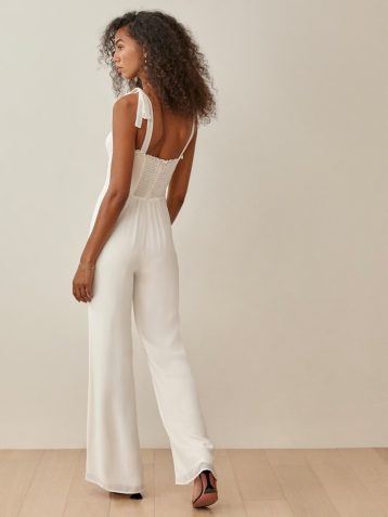 Reformation Alfred Jumpsuit Gossamer Ivory