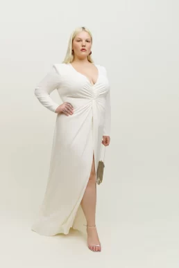 Reformation Gatsby Sleeve Maxi Dress Es Ivory