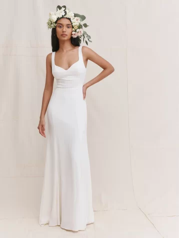 Reformation Lecce Bridal Maxi Dress Ivory