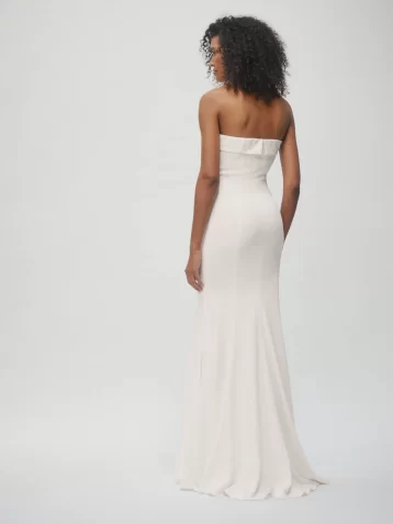 Reformation Lorrane Strapless Bridal Maxi Dress Ivory