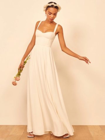 Reformation Petites Hollyhock Bridal Dress Ivory