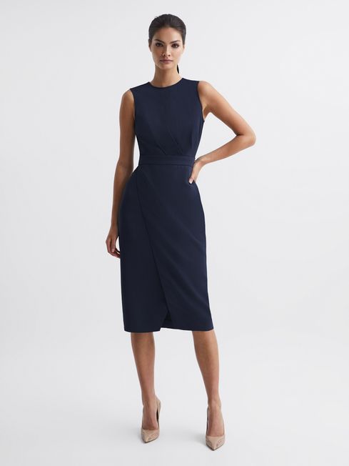 Hire Mia Dress in Navy, Reiss