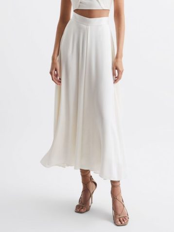 Reiss Ruby Occasion Maxi Skirt Ivory