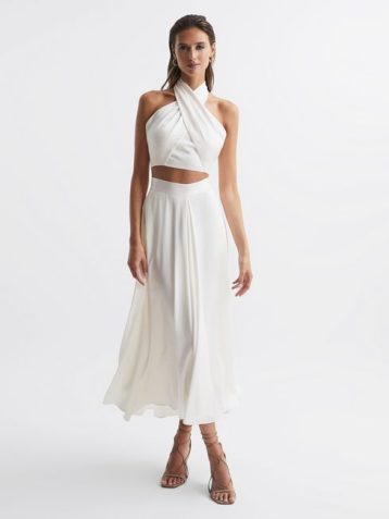 Reiss Ruby Occasion Maxi Skirt Ivory