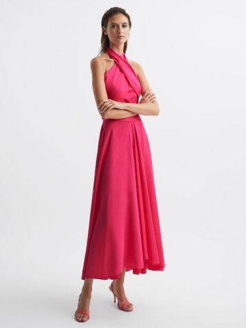 Reiss Ruby Occasion Maxi Skirt Pink