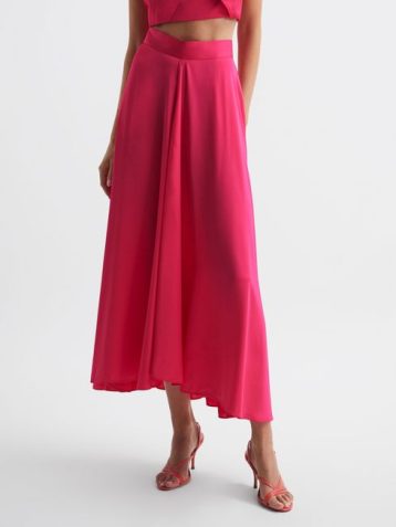 Reiss Ruby Occasion Maxi Skirt Pink