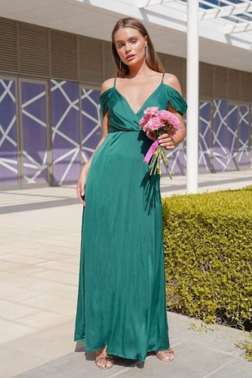 TFNC Carolina Jade Green Maxi Bridesmaid Dress