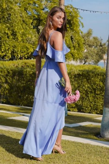 TFNC Gili Aster Blue Maxi Bridesmaid Dress