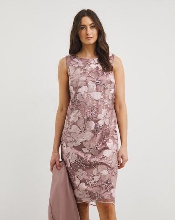 Joanna Hope Joanna Hope Blush Sequin Dress and Jacket Blush