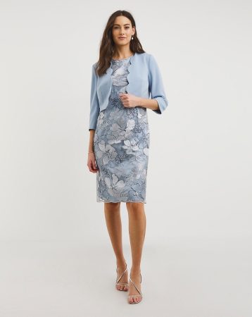 Joanna Hope Joanna Hope Light Blue Sequin Dress and Jacket