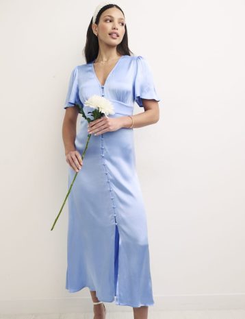 Nobody's Child Blue Bridesmaids Erin Midaxi Dress