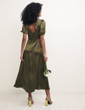 Nobody's Child Olive Green Bridesmaids Jude Midaxi Dress