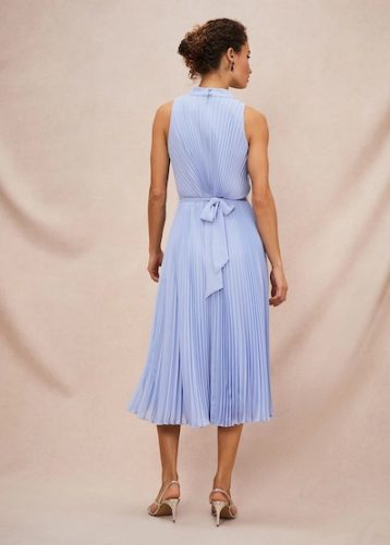 Phase Eight Simara Pleat Dress Cornflower