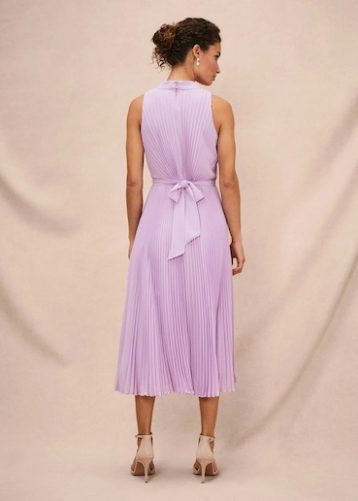 Phase Eight Simara Pleat Dress Crocus Lilac