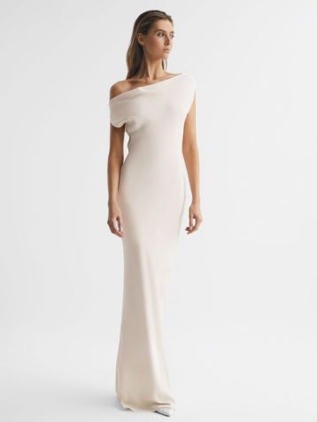 Reiss Loretta Off The Shoulder Maxi Dress Ivory