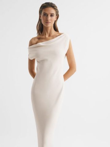 Reiss Loretta Off The Shoulder Maxi Dress Ivory