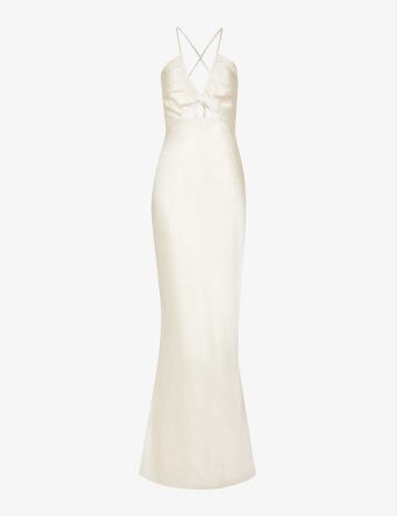 Shona Joy La Lune satin midi dress Cream