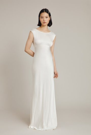 Ghost Olivia Satin Maxi Wedding Dress Ivory