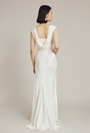 Ghost Olivia Satin Maxi Wedding Dress Ivory