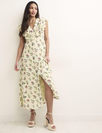 Nobody's Child Cream Floral Coco Sleeveless Midi Dress