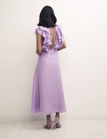 Nobody's Child Petite Lilac Coco Midi Dress TENCEL™ LYOCELL