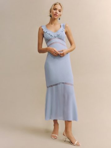 Reformation Purdie Dress Mineral Blue