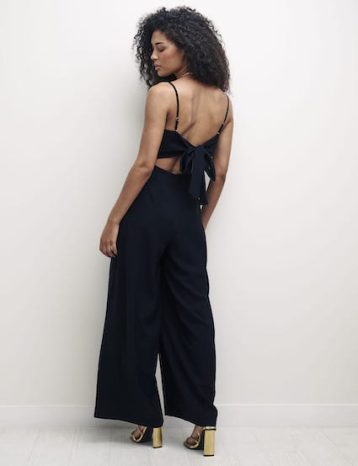 Nobody's Child Black Tie Back Rory Jumpsuit Black