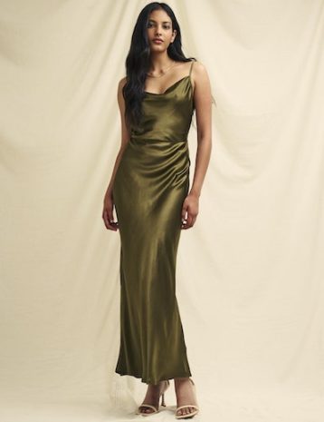 Nobody’s Child Olive Green Bridesmaid Trixie Midaxi Dress