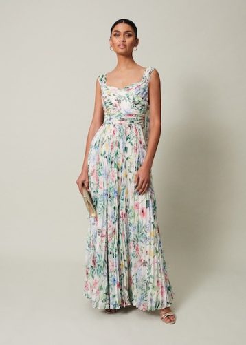 Phase Eight Gretal Floral Pleated Maxi Dress Stevie Multi