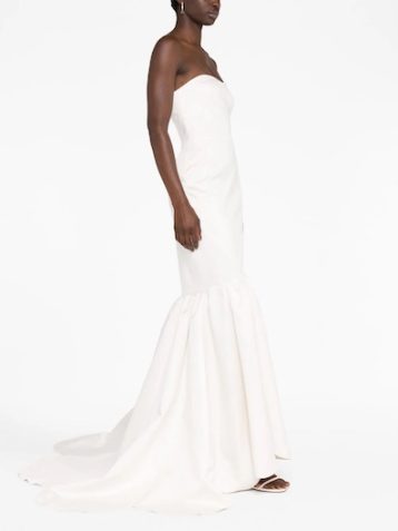 ROTATE bandeau-style fishtail bridal gown Ivory