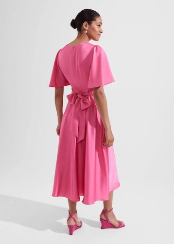 Hobbs Orelia Fit And Flare Dress Pink