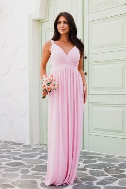 TFNC D0086 Pale Pink Maxi Bridesmaid Dress