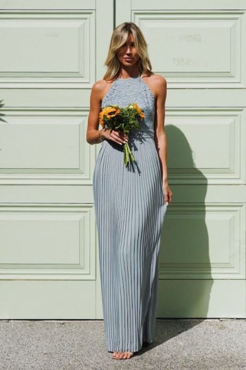 TFNC Serene Lace Sage Maxi Bridesmaid Dress