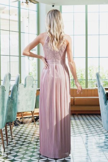 TFNC Serene Sequin Mauve Maxi Bridesmaid Dress