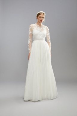 Coast Premium Blossom Applique Full Skirted Wedding Dress ivory