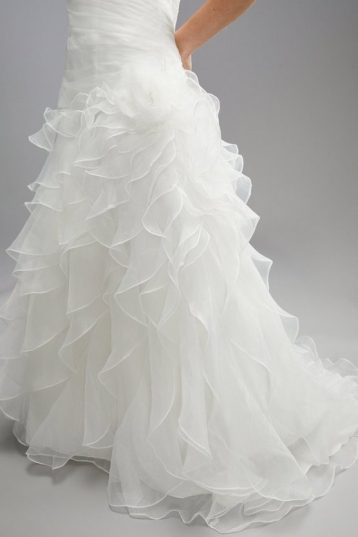 Coast Statement Bandeau Ruffle Organza Wedding Dress Ivory