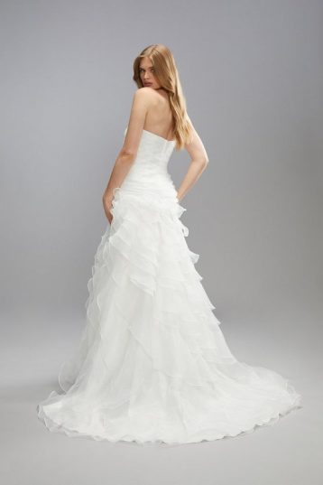 Coast Statement Bandeau Ruffle Organza Wedding Dress Ivory