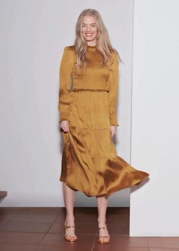 Hobbs Beaumont Dress Ochre yellow