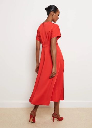 Hobbs Radclyffe Fit And Flare Dress True Red