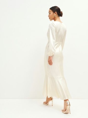 Reformation Lazaro Satin Dress Ivory