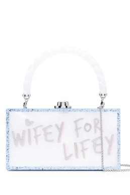 Jimmy Choo Micro Cloud White Suede Clutch Bag