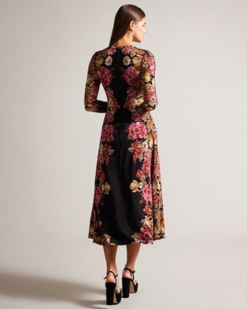 Ted Baker Gionnna Embroidered Maxi Dress Black Multi