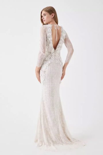 COAST 3d Floral Embellished Lace Wedding Dress