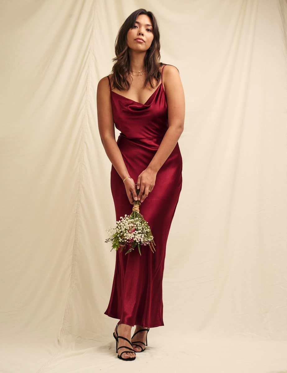 Burgundy Trixie Bridesmaid Midaxi Dress, £79