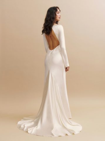 Reformation Adwen Silk Sleeve Wedding Dress Ivory