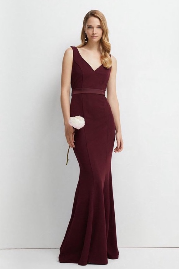 Bow Back Sculpting Crepe Bridesmaids Dress, £99