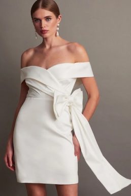 Monsoon Enrique off-shoulder bridal dress ivory